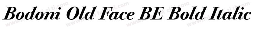 Bodoni Old Face BE Bold Italic Oldstyle Figures字体转换
